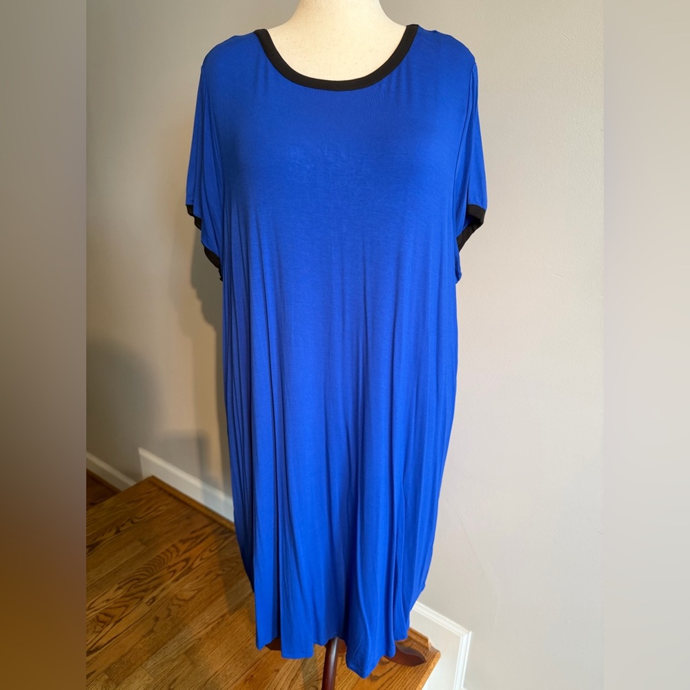 NWT Torrid Blue Colorblock Supersoft T-Shirt Dress - Torrid Size 4 (26, 4X)